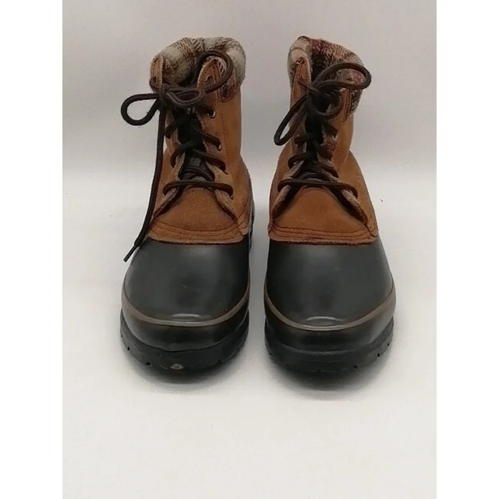 Totes Boots Womens Brown 8 Winter Shoe Leather Thermolite Steel Shank 2125 50470